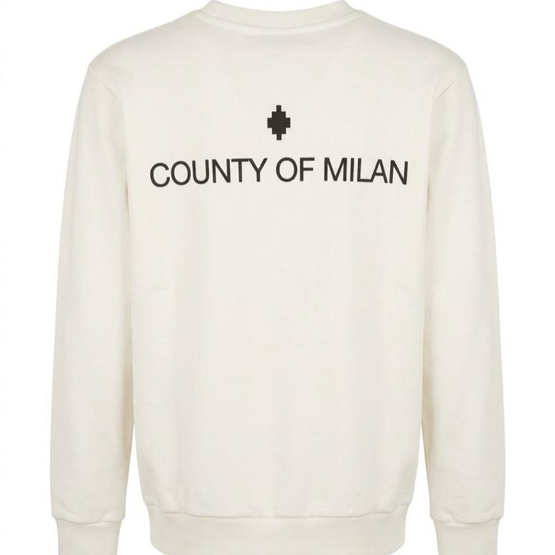 Felpa COUNTY OF MILAN nera garzata Taglie XS S M L XL XXL Comfort Elegante Materiale Morbido Stile Unico per Ogni Occasione
