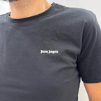 T-shirt PALM ANGELS 100% Cotone con Logo Laterale stampato Taglie S L XL XXL Comfort Elegante per Ogni Occasione in Materiale Morbido e Stile Unico