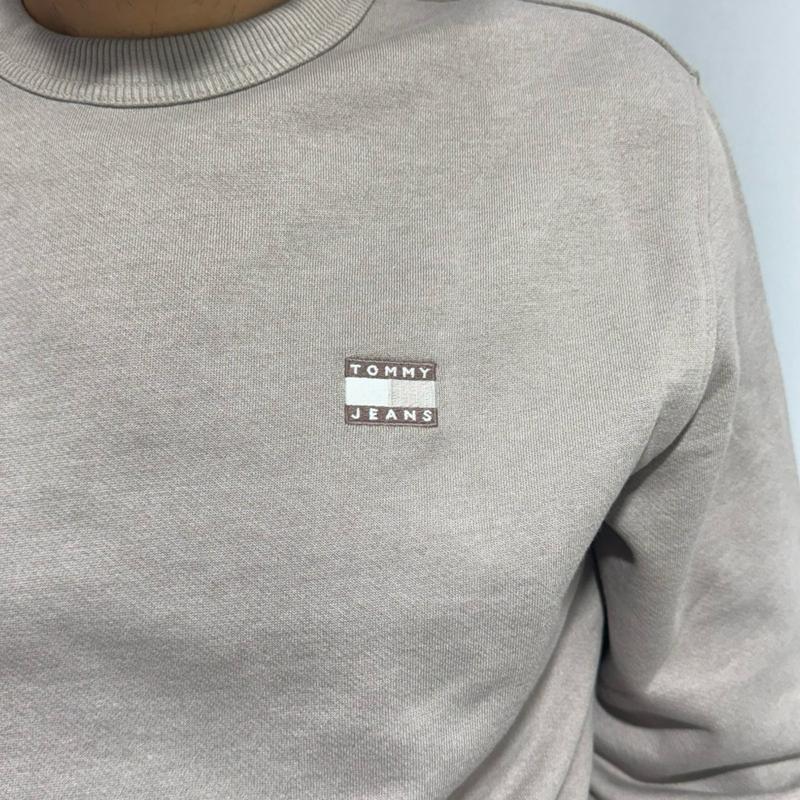 Tommy Jeans Felpa 100% Cotone con Logo Centrale Stampato Taglie S M L XL XXL Comfort Elegante per Ogni Occasione