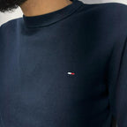 Tommy Jeans maglioncino 100% Cotone con Logo Centrale Stampato Taglie S M L XL XXL Comfort Elegante per Ogni Occasione