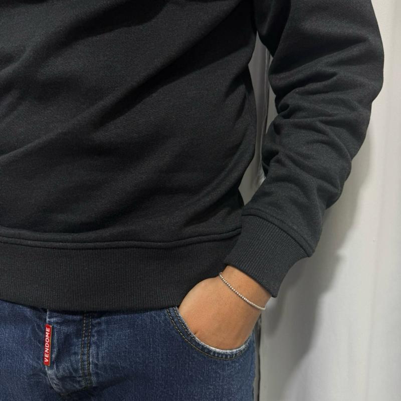 Tommy Jeans Felpa 100% Cotone con Logo Centrale Stampato Taglie S M L XL XXL Comfort Elegante per Ogni Occasione