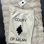 COUNTY OF MILAN bermuda 100% Cotone con Logo Laterale Ricamato Taglie XS S M L XL XXL Comfort Elegante per Ogni Occasione in Materiale Morbido e Stile Unico