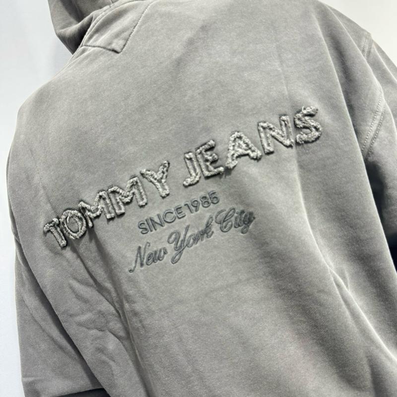 Tommy Jeans Felpa  con cappuccio 100% Cotone con Logo Centrale Stampato Taglie S M L XL XXL Comfort Elegante per Ogni Occasione