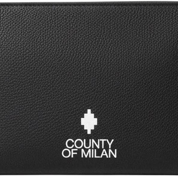 COUNTY OF MILAN pochette con Logo Esteso Frontale Taglia Unica Comfort Elegante in 100% Cotone per Ogni Occasione Stile Unico