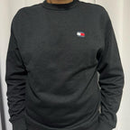 Tommy Jeans Felpa 100% Cotone con Logo Centrale Stampato Taglie S M L XL XXL Comfort Elegante per Ogni Occasione