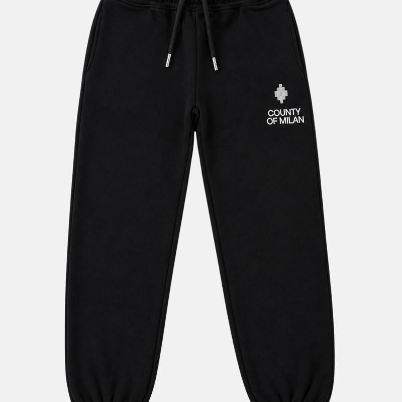Pantatuta COUNTY OF MILAN nero garzata Taglie S M L XL XXL Comfort Elegante Materiale Morbido Stile Unico per Ogni Occasione