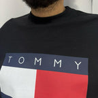 Tommy Jeans Felpa 100% Cotone con Logo Centrale Stampato Taglie S M L XL XXL Comfort Elegante per Ogni Occasione