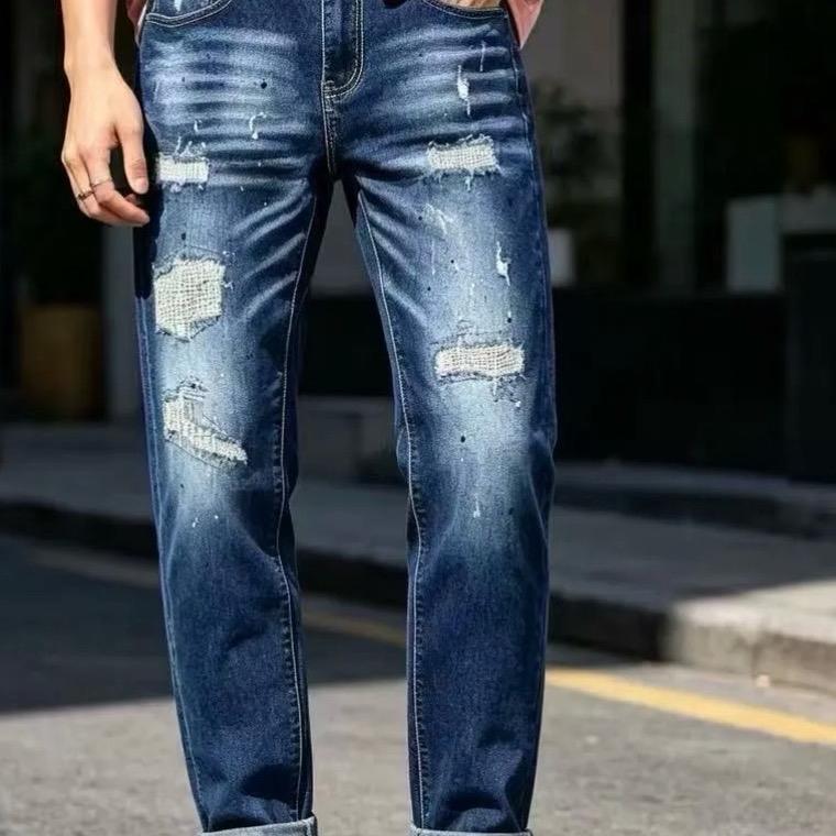 Jeans uomo Taglie 42 44 46 48 50 52 Comfort Elegante Materiale Morbido Stile Unico per Ogni Occasione
