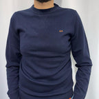 Sun68 maglioncino 100% Cotone con Logo Centrale Stampato Taglie S M L XL XXL 3XXL Comfort Elegante per Ogni Occasione