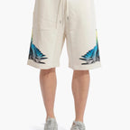 COUNTY OF MILAN bermuda 100% Cotone con Logo Laterale stampato su entrambi gambe Taglie S  Comfort Elegante per Ogni Occasione in Materiale Morbido e Stile Unico
