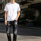 Jeans uomo Taglie 42 44 46 48 50 52 Comfort Elegante Materiale Morbido Stile Unico per Ogni Occasione