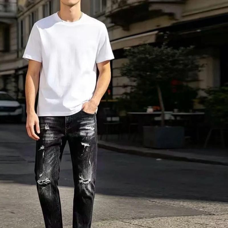Jeans uomo Taglie 42 44 46 48 50 52 Comfort Elegante Materiale Morbido Stile Unico per Ogni Occasione