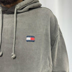 Tommy Jeans Felpa  con cappuccio 100% Cotone con Logo Centrale Stampato Taglie S M L XL XXL Comfort Elegante per Ogni Occasione