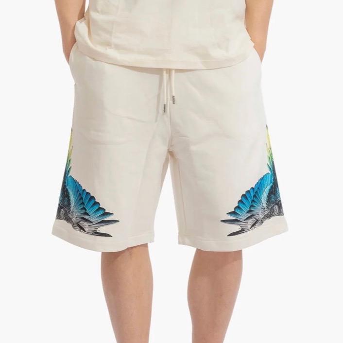 COUNTY OF MILAN bermuda 100% Cotone con Logo Laterale stampato su entrambi gambe Taglie S  Comfort Elegante per Ogni Occasione in Materiale Morbido e Stile Unico