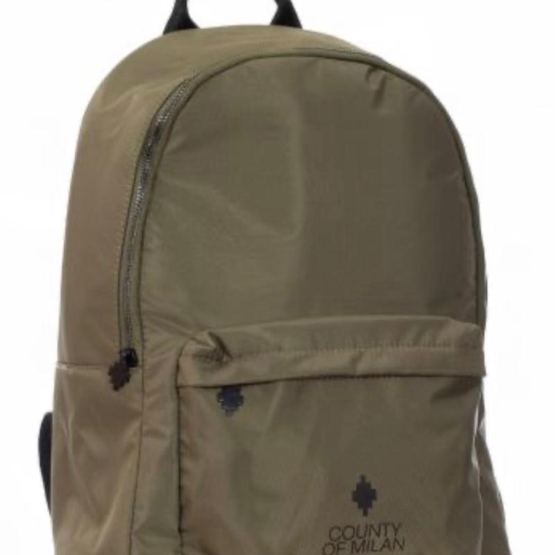 COUNTY OF MILAN zaino con Logo Esteso Frontale Taglia Unica Comfort Elegante in 100% Cotone per Ogni Occasione Stile Unico