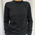 Tommy Jeans maglioncino 100% Cotone con Logo Centrale Stampato Taglie S M L XL XXL Comfort Elegante per Ogni Occasione