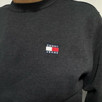Tommy Jeans Felpa 100% Cotone con Logo Centrale Stampato Taglie S M L XL XXL Comfort Elegante per Ogni Occasione