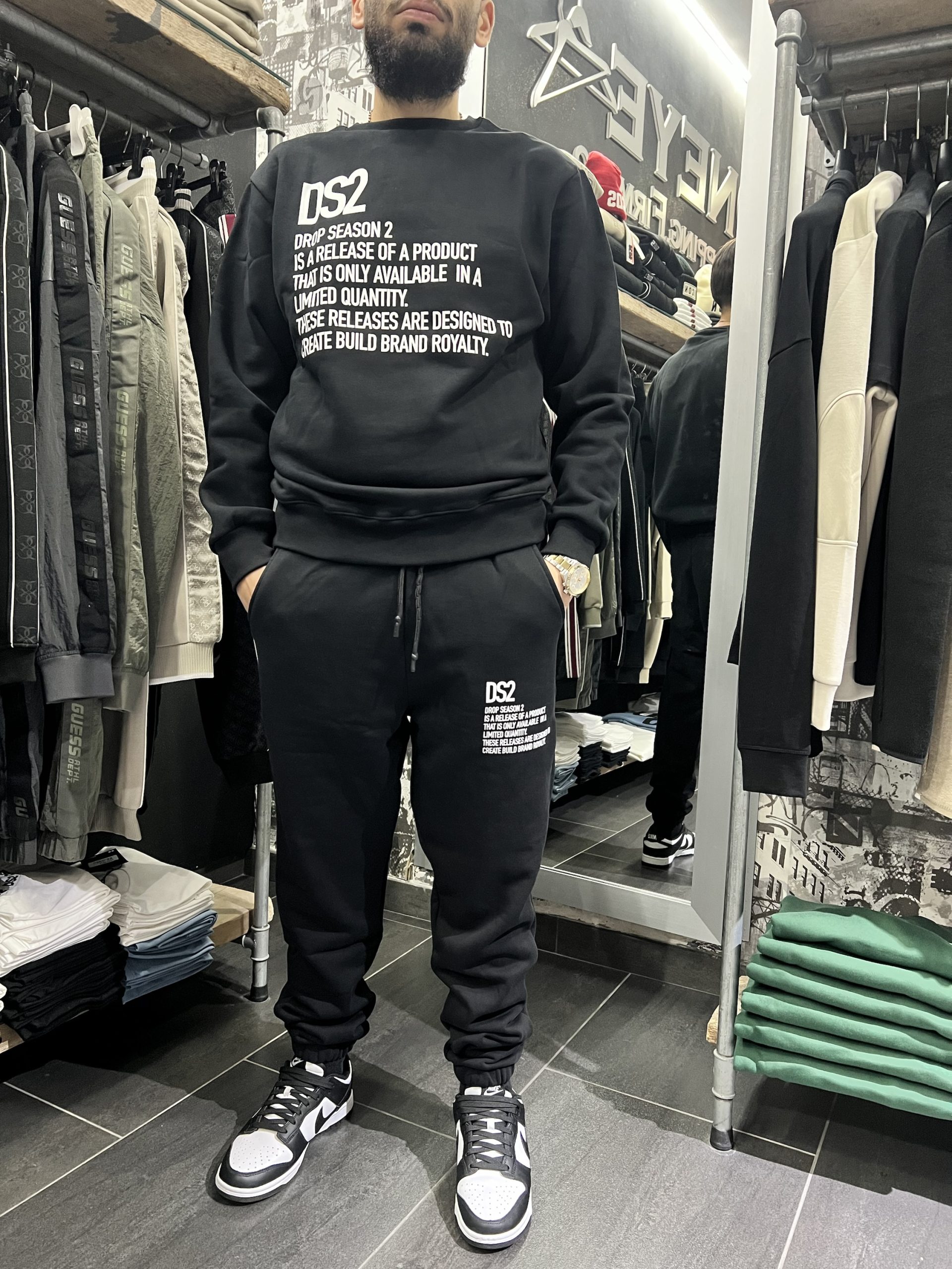 Tuta completa DS2 DROPSEASON nera girocollo