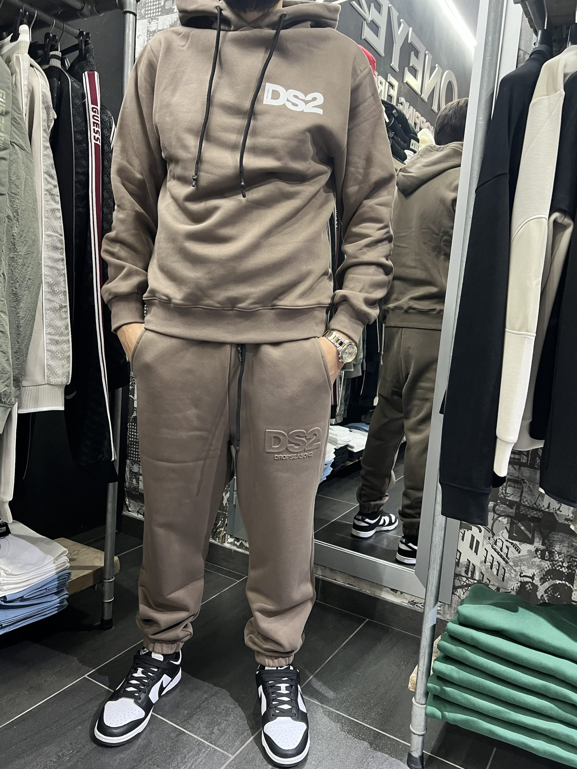Tuta completa DS2 DROPSEASON fango con cappuccio